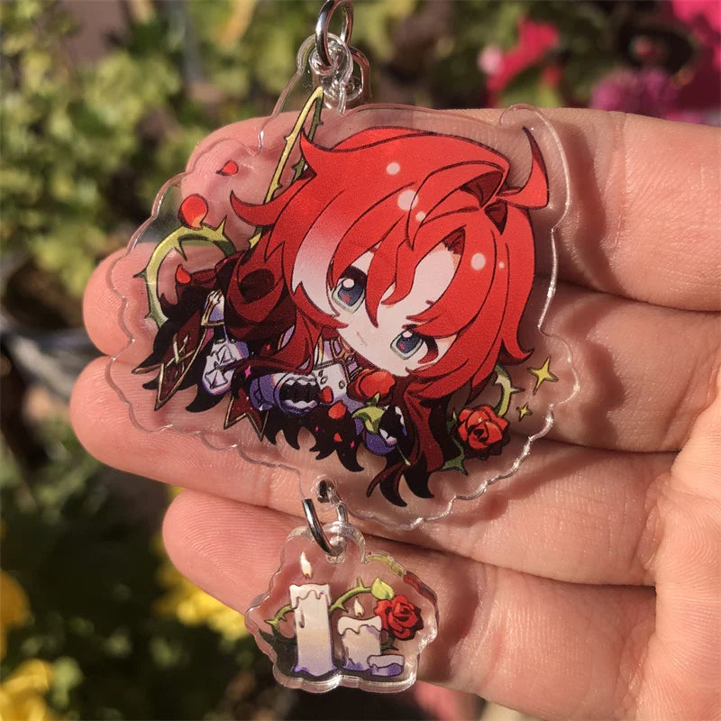 Honkai: Star Rail Kafka March 7th Dan Heng Clara Pom-Pom Cosplay COSTUME Keychain Accessories Key Chain Pendant Prop Xmas Gift