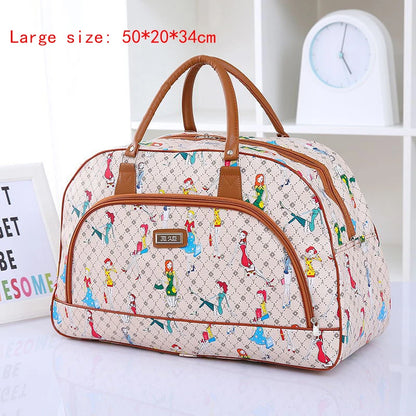 2022 Fashion Cartoon Print Travel Bags for Women Large Travel Handbag Men Weekend Multifunctional Duffle Bag Shoulder Travel Bag
