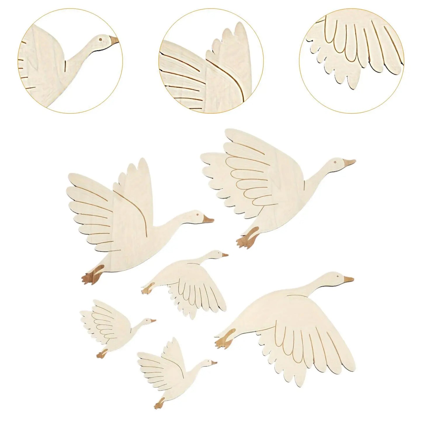 Wooden Flying Birds Wall Art Hanging Home Decoration for Living Room Dining Room Modern House Decor