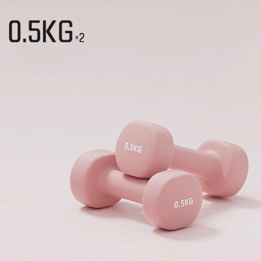 2Pcs 0.5kg Women's Dumbbell Neoprene Dumbbell Fitness Equipment Arm Muscle Training Bodybuilding For Women Fitness Equipment