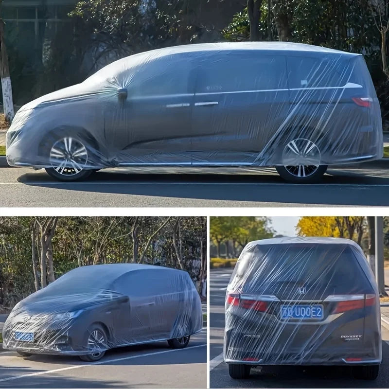 1 Transparent Car Cover - Waterproof, Dustproof, Rainproof for All Vehicles