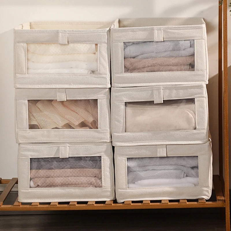 Visible Wardrobe Storage Organizers Cabinet Drawer Clothes Storage Box for T-Shirts Jeans Underwear Pants Organizer Box