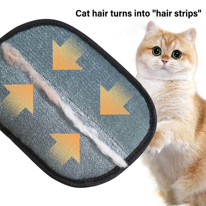 Pet Hair Removal Tool Reusable Static Removal Gloves, Double-Sided Grooming Gloves for Pets Removes Pet Fur Hair for Carpets