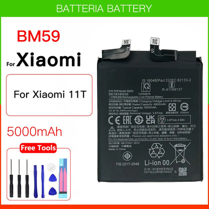 Genuine Replacement Battery BM59 Original Battery For Xiaomi Mi 11T 5000mAh High Quality  Batteria Battery Batteries + Kit Tools
