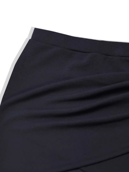Black Split Mini Skirts Women Summer Sexy Club High Waist Slit Skirt Streetwear Korean Party Fashion Irregular Slim A Line