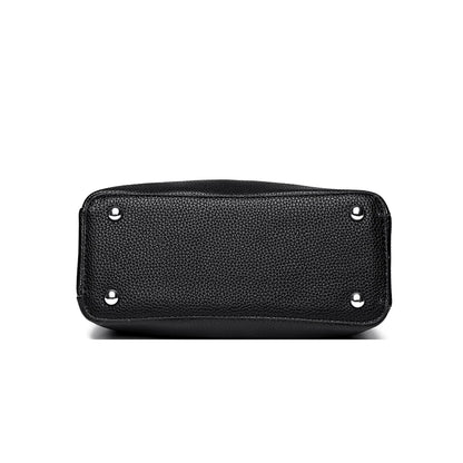 100% cowhide Bag Casual Women Hobos Handbags Bucket Bags New Women's Fashion Handbags Retro Solid Color Leather Shoulder wallet