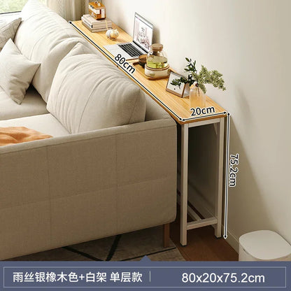 Multi-functional Living Room Long Partition Rack Bed Tail Storage Table Rear Sofa Gap Narrow Side Table Space-Saving Furniture