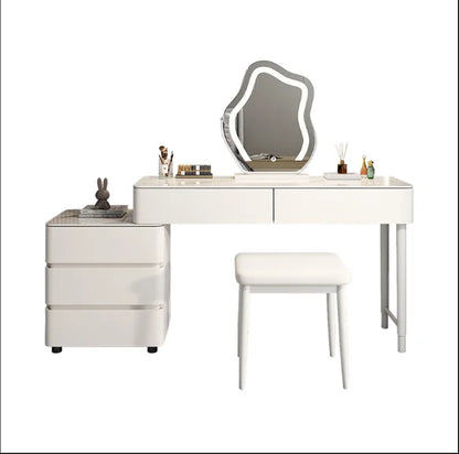 Modern Makeup Vanity Table Set Bedroom Furniture Set Dressing Table With Mirror and Drawers