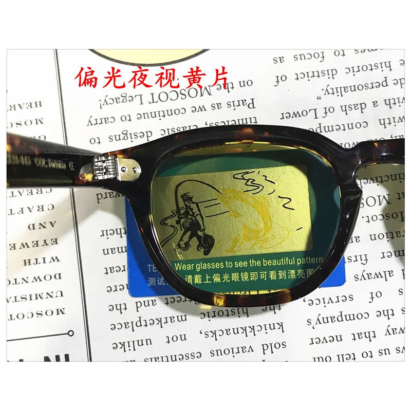 Lemtosh Sunglasses Man Johnny Depp Polarized Sun Glasses Woman Luxury Brand Vintage Acetate Frame Driver's Shade