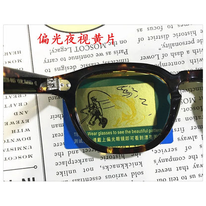 Lemtosh Sunglasses Man Johnny Depp Polarized Sun Glasses Woman Luxury Brand Vintage Acetate Frame Driver's Shade