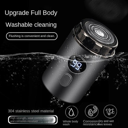 1 electric shaver, mini portable facial electric shaver, rechargeable dry wet dual-use men's shaver, car travel office shaver