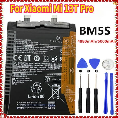 BM5S Battery 5000mAh for Xiaomi Mi 13T Pro Mobile Phone Batteries