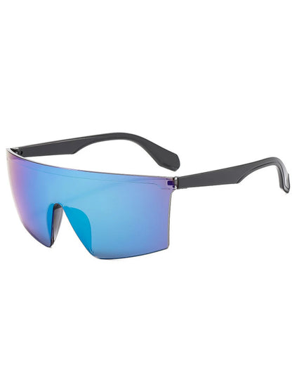 1PC, same style for men and women, stylish glasses, new model, large frame, vibrant colors, trendy, lens-integrated design, perf