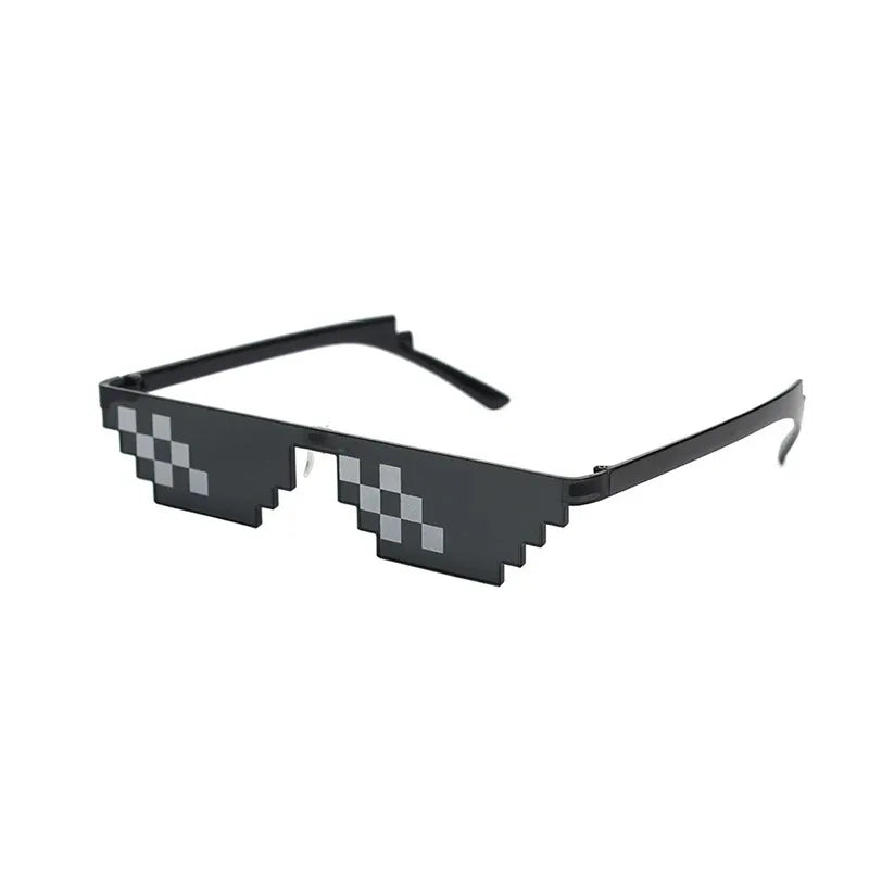 Mosaic Sunglasses Cool Party Vintage Shades Eyewear For Men Pixelated Sunglasses Funny Women Glasses