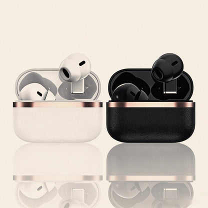 TWS In-ear Leather-crafted Earphones Wireless Earbuds Featuring Sleek Fit Long-lasting All-day Battery Integrated Mic for Users