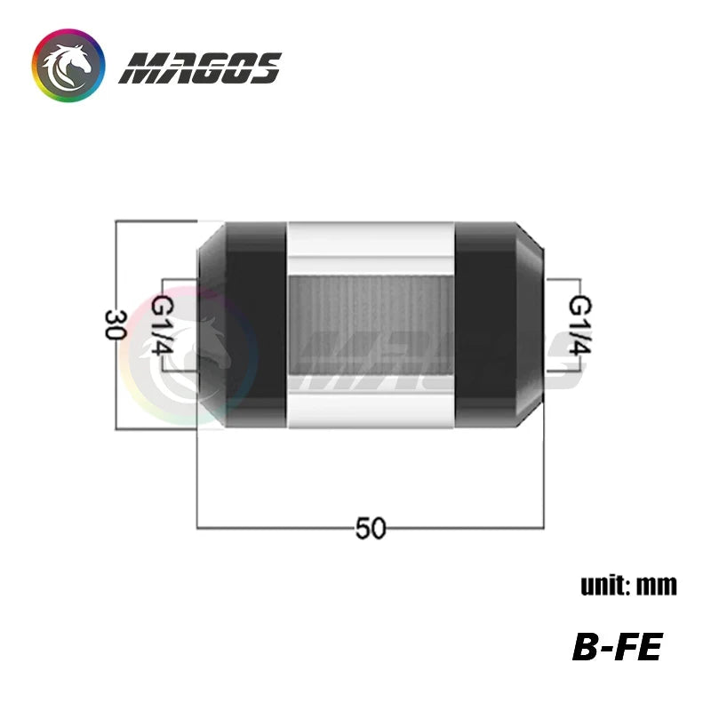B-FE Aluminum Water Filter with High Flow Rate & Low Water Resistance, 0.058MM 250 Mesh Ultra Dense Filter Net