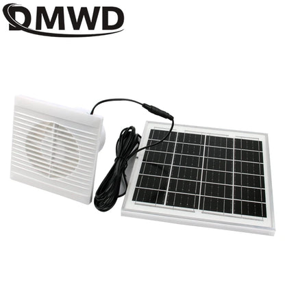 8W Solar Exhaust Fan 12V Air Blower High Speed Ventilator Energy-saving Anti-Mosquito Design Kitchen Bathroom Chicken/Duck Coop
