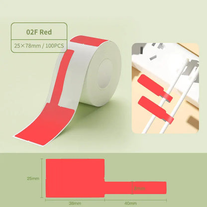 Niimbot Cable Wire Label Stickers Compatible With B21/ B3S/ B1/ B203