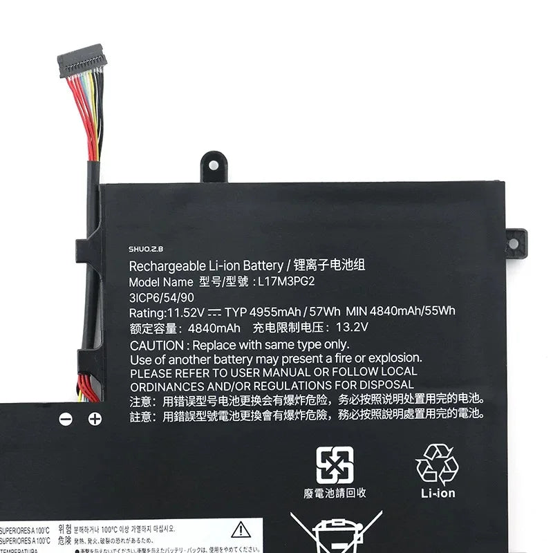 L17M3PG2 11.52V 57Wh for Lenovo Legion Y530-15ICH Y540-15IRH Y540-17IRH Y730 Y740 Y7000 Y7000P 2019 Series Laptop Battery