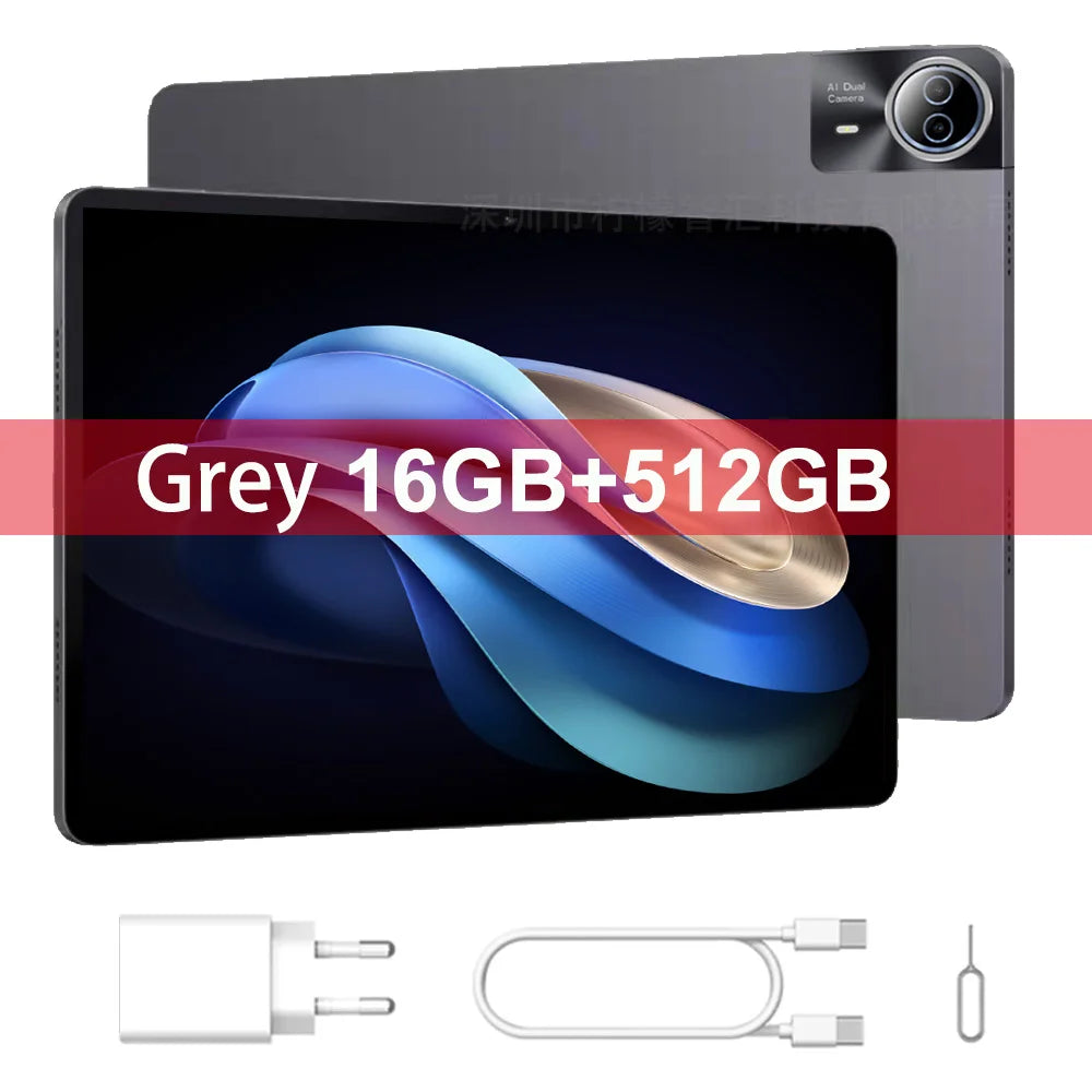 NEW 14 Inch Tablet PC Large Screen 1920x1200 IPS CPU T616 16+512GB Tablet 14" Android 15.0 4G LTE Game Studio PAD Drawing stylus