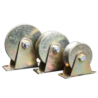 1Pcs Stainless Steel Home Hardware Rigid Caster Track Wheel Bearing Pulley U/V/H Shaped Plating Color Sliding Door Rollers