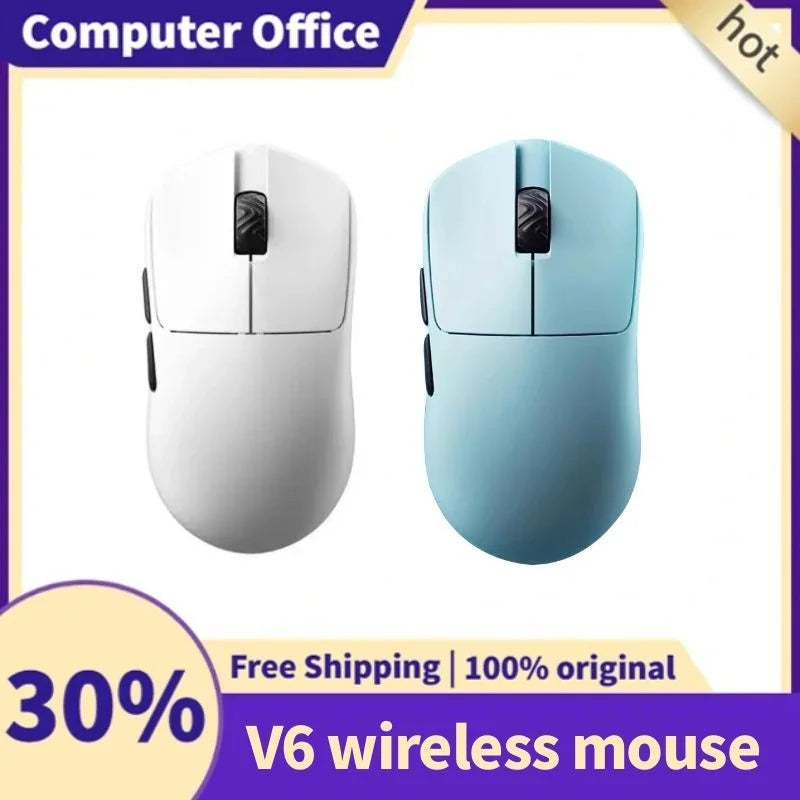 Scyrox V6 Wireless Office Ergonomic Lightweight Gaming Mouse Paw3950 Sensor 30000 DPI Webpage automation bluetooth Gaming Mouse