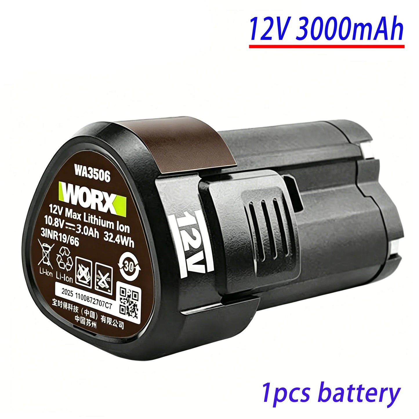 100% New 12V 3000mAh RW9300 WA3503 Replacement Li-ion Battery For Worx WA3504 WA3505 WA3553 RK2515K2 Cordless Tool Power Battery