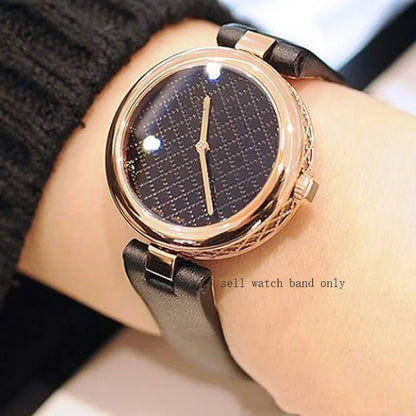 12-4mm 14-4mm Women's  Leather Watch Strap For Gucci Leather Notch Watch band YA141401 YA141505  Leather Watch Chain Wristband