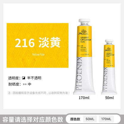 Phoenix 50ml Oil Paint High Saturation Faster Drying Time with Creamy Texture and Consistency for Artists, Students, Beginners