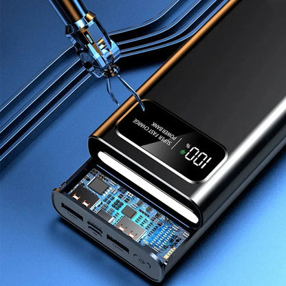 Lenovo 200000mAh Power Bank 120W Fast Charging Super Large Capacity Outdoor Powerbank For Mutly Device With LED Digital Display