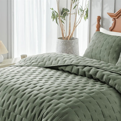 Quilt Bedding Sets, Lightweight Soft Bedspread Coverlet with Pillow Cases, Quilted Blanket Thin Comforter Bed Cover, All Season
