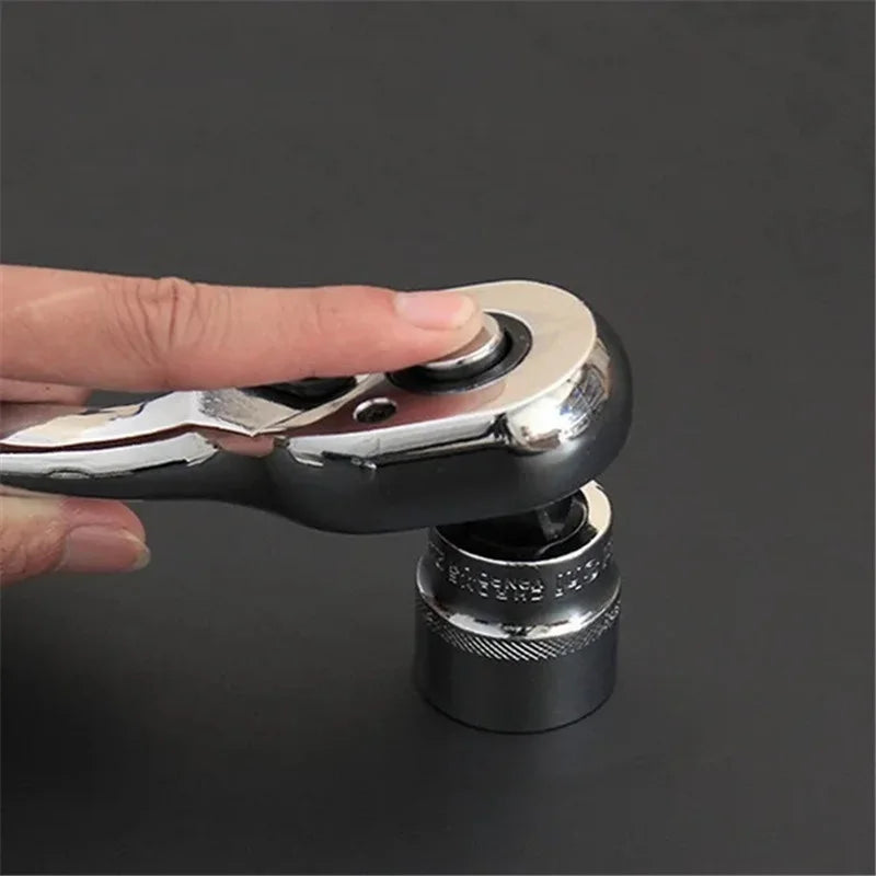 1/4 3/8 Inch Ratchet Wrench 24 Tooth Drive Ratchet Socket Wrench Repair Tool Multi-funtion DIY Ratchet Handle Wrench Hand Tools