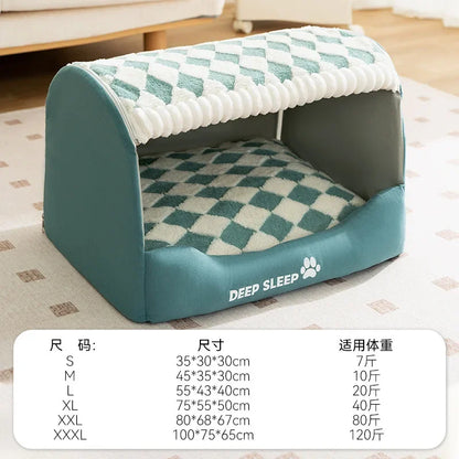 Moisture-proof Indoor Dog House Soft and Comfortable Large Space Warm Cat Dogs Kennel Deep Sleep Pet Products Supplies