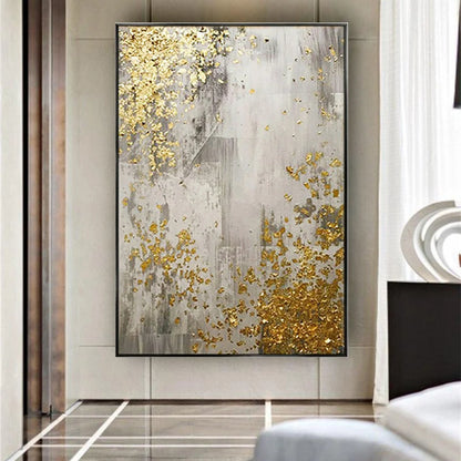 Luxury Home Decor Paint Modern 100% Handmade Abstract Oil Painting On Canvas Pattern For Living Room Wall Art Picture Gold Mural