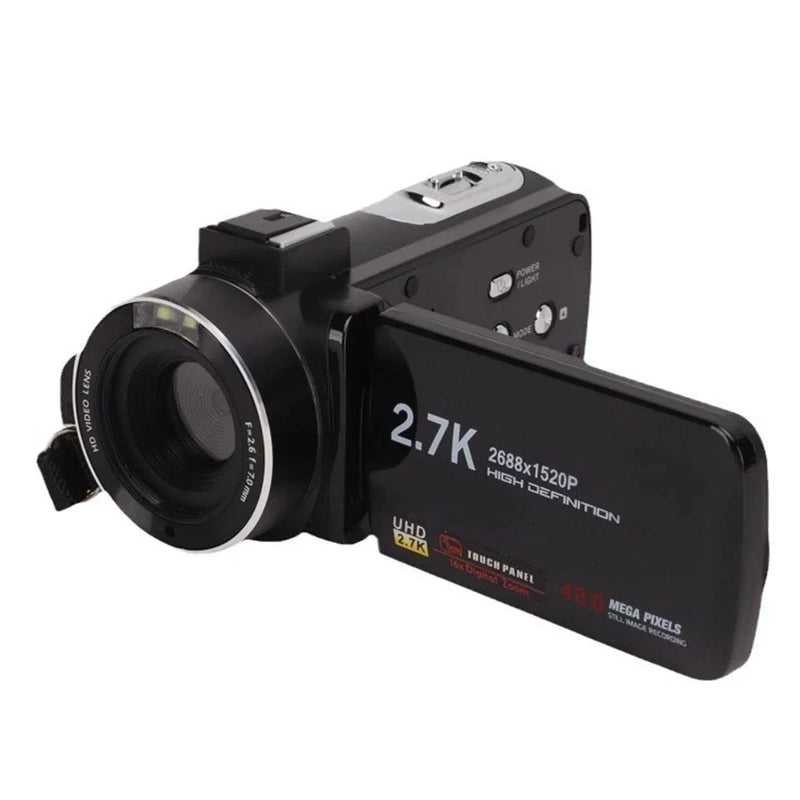 Digital Video Camera 60FPS 16X Digital Zoom Recording Video Camera 3.0 inch Rotatable Touch Screen Handheld DV Camera