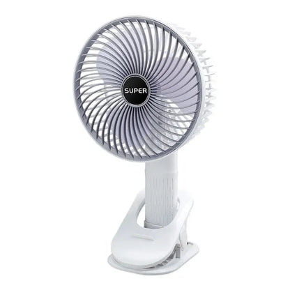 Portable 3-gears Wireless Electric Fan Hand Clip Circulator Cooling Fan for Camping Desktop Office with Detachable Base