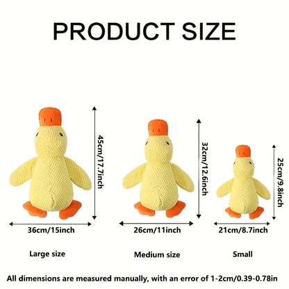 Dog toys, yellow ducks, pet plush toys, self fun, bite resistant, grinding teeth, sound making toys, small and medium-sized dog