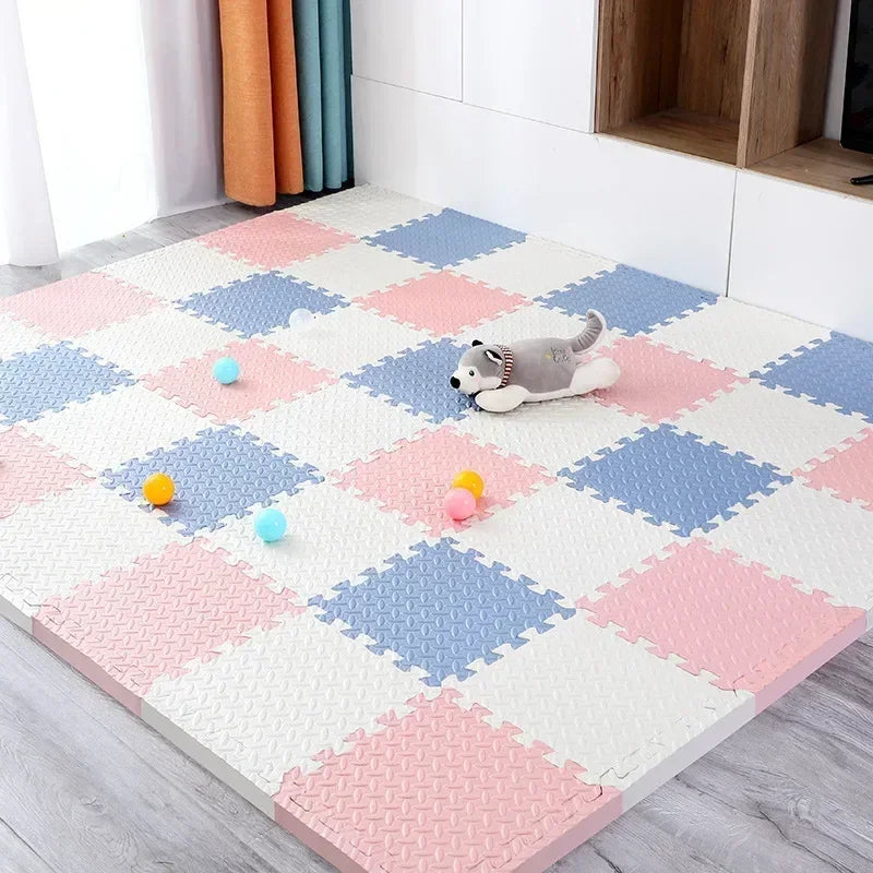 New 30*30cm Thicken Sports Gym Mat Protection EVA Leaf Grain Floor Mats Yoga Fitness Non-Slip Splicing Rugs Shock Room Play Mats