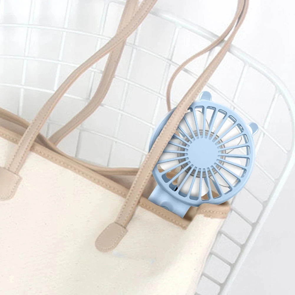 Portable Handheld Fan Mini USB Rechargeable Fan Cute Desktop Cooling Small Silent Fan Adult Children Outdoor Dormitory Travel