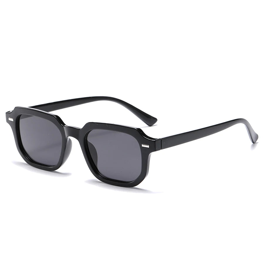1Pc Men's Fashion Glasses New Trendy Square Frame Retro Rivet Y2K Music Festival Cool Street Style Decoration Suitable for Daily