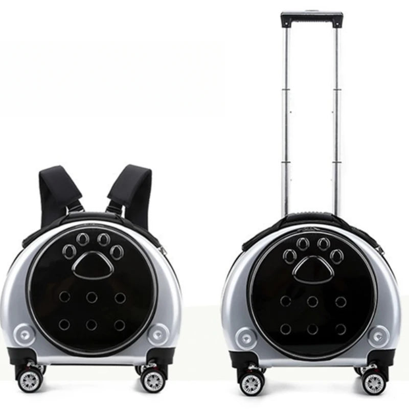 Small Pet Trolley Clear Shoulder Cat Bag Pack Breathable Crate for Journey Outside Portable Pet Products Supplies Carriers