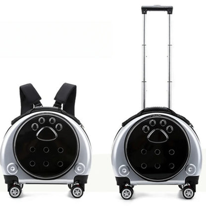 Small Pet Trolley Clear Shoulder Cat Bag Pack Breathable Crate for Journey Outside Portable Pet Products Supplies Carriers