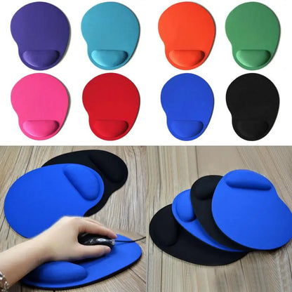 Mouse Pad with Wrist Support, Comfortable Mousepad with Smooth Wrist Rest Surface and Non-Slip PU Base for PC Laptop Office Home