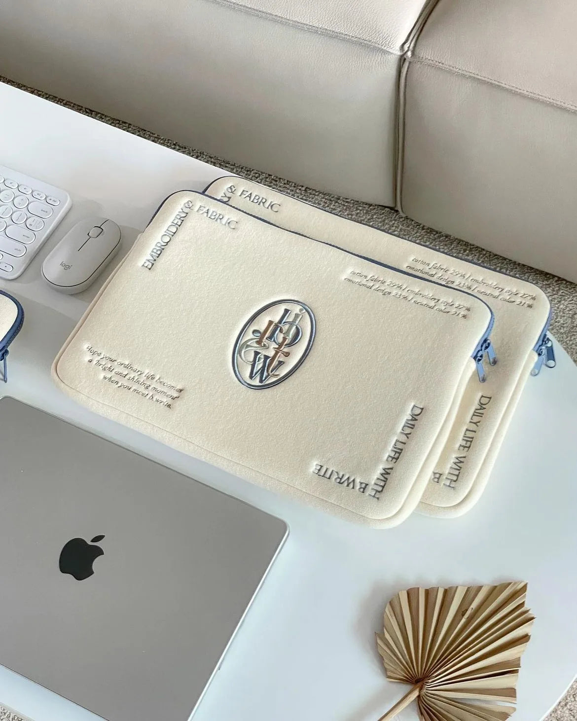 Ins Simple Letter Tablet Bag Computer Case for Ipad Pro 11 12.9 Air4 5 10th Protective Case Macbook Dell Lenovo 14 15.6'' Bag