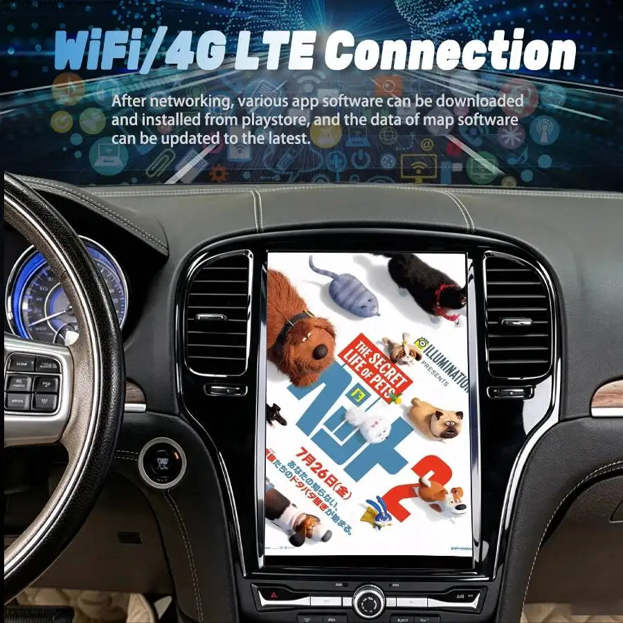 14.5inch Navigation For Chrysler 300 300C 300S 2011-2023 Stereo Car GPS Android Auto Multimedia Carplay Audio 4G WiFi Bluetooth