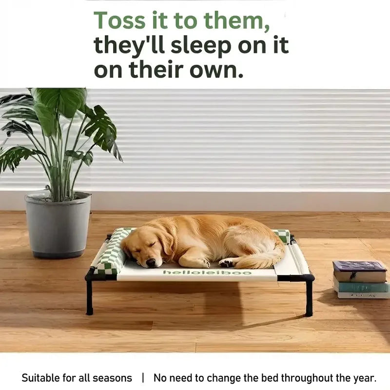 Pet Off The Ground Mesh Bed Breathable Mesh Pet Bed Four Seasons Universal Dog Bed Detachable Washable Moisture-Proof Dog Kennel