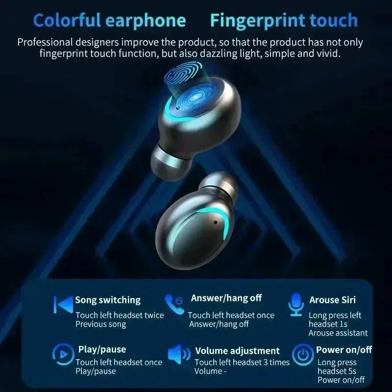 TWS F9-5 Bluetooth 5.3 Kabellose Kopfhörer HiFi Stereo Sport Wasserdichte Ohrhörer Headset Hörgeräte mit Mikrofon Freisprechfunktion