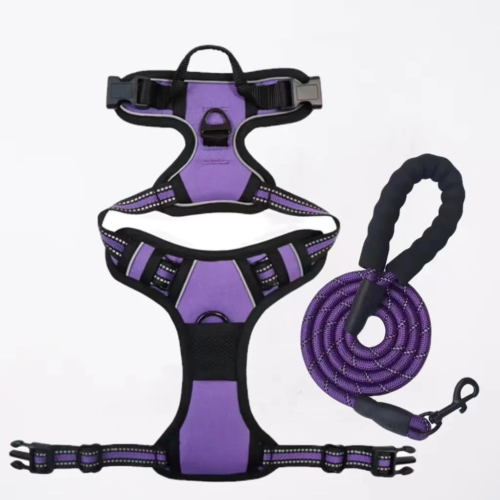 Dog Collars Harness Big Vests Leash Reflective Chest Strap Large Dog Chain Traction Rope Dog Pet Supplies Puppy Accessories