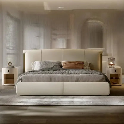Aesthetic Elegant Double Bed Wooden Modern Bedroom Luxury Twin Bases Bed Queen King House Storage Camas De Dormitorio Furniture