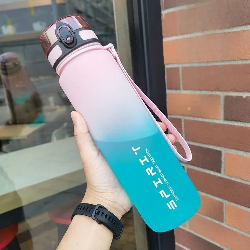 Gradient Water Bottle - 1000ml/500ml/650ml/750ml Capacity Outdoor Camping Drinking Travel Portable Gym Fitness Jugs